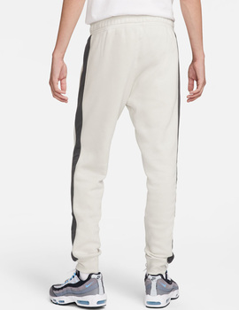 pantalón nike largo con  puño para hombre, hueso/gris