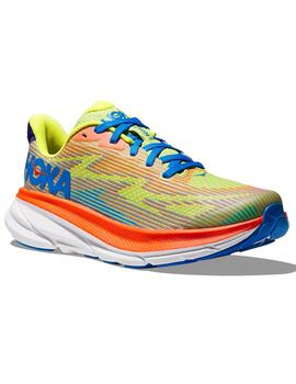 zapatilla running Hoka CLIFTON 9 junior, impermeable multicolor