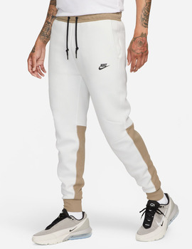 pantalón nike tech fleece hombre, blanco/beige