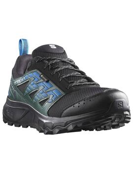 zapatilla salomon  WANDER gore-tex, negro-azul-verde