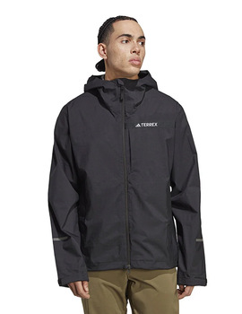 chaqueta hombre,  impermeable transpirable adidas, negra 2.5 L