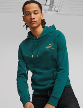 sudadera capucha puma hombre  MINIMAL , verde