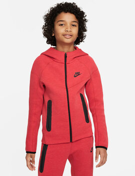 chaqueta nike TECH FLEECE junior rojo