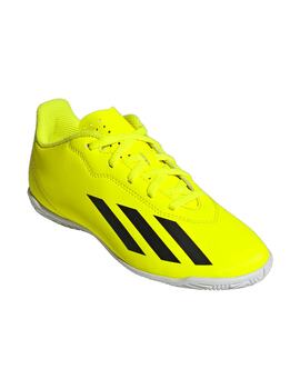 zapatilla fútbol sala adidas X CRAZYFAST CLUB IN J, amarillo fluor