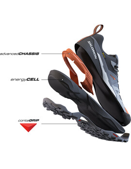 zapatilla salomon GORE-TEX, X ULTRA 360 GTX gris/naranja/blanco