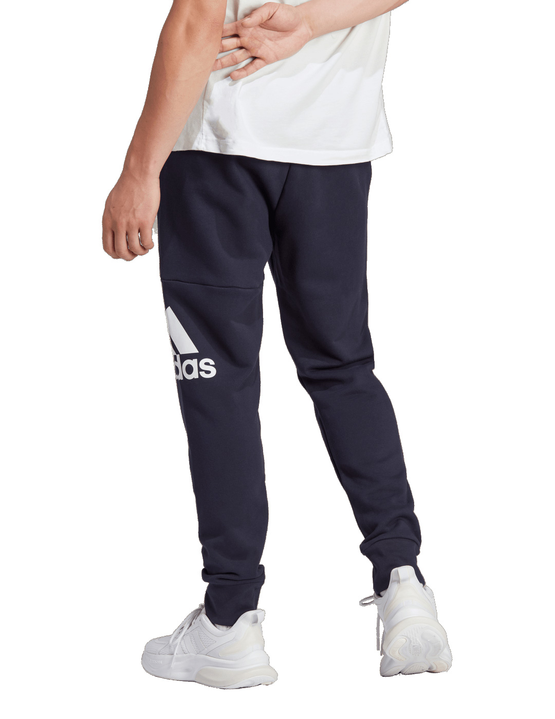 pantalón adidas marino algodón , marino/blanco