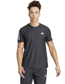 camiseta adidas técnica hombre manga corta, negra