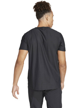 camiseta adidas técnica hombre manga corta, negra