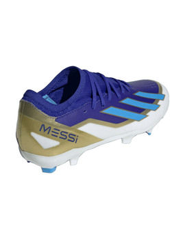 bota de fútbol adidas junior X CRAZYFAST LEAGUE FG MESSI, azul/plata