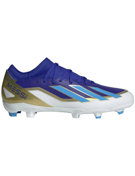 bota de fútbol adidas X CRAZYFAST LEAGUE FG MESSI, azul/plata