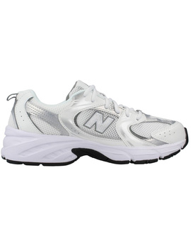 zapatilla new balance junior 530, blanco/plata/gris