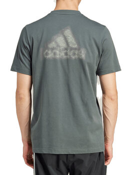 camiseta manga corta adidas algodón, gris