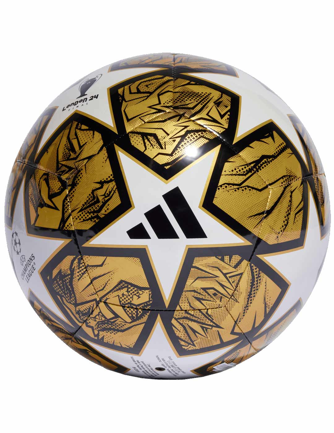 balón de fútbol champions adidas TRN FOIL, blanco/oro