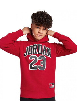 sudadera Jordan de capucha Kids, rojo