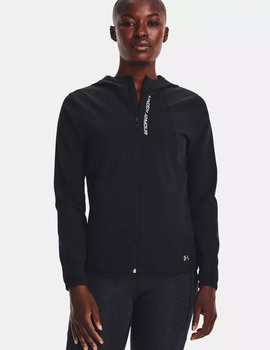 chubasquero paravientos under armour mujer, negro