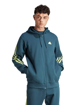 sudadera abierta con capucha hombre verde/lima