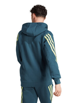 sudadera abierta con capucha hombre verde/lima