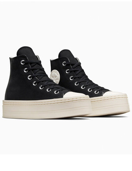 zapatilla converse  MODERN LIFT HI , negro/negro