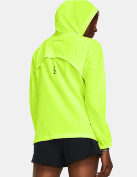 chaqueta paravientos mujer UNDER ARMOUR STORM RUN verde fluor