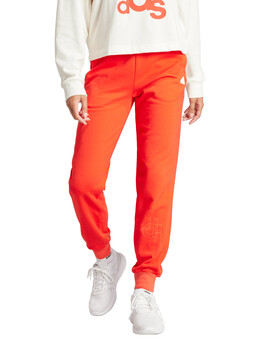 pantalón de chandal adidas mujer con puño, rojo fuerte