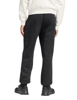 pantalón adidas hombre algodon con puño, negro