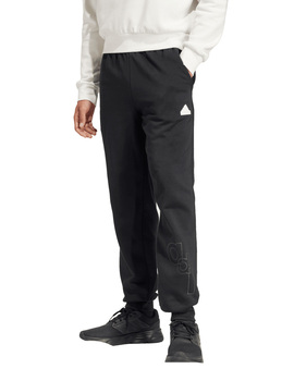 pantalón adidas hombre algodon con puño, negro