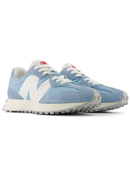 zapatilla new balance mujer U327, Azul celeste blanco