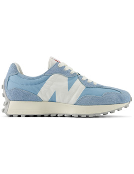 zapatilla new balance mujer U327, Azul celeste blanco