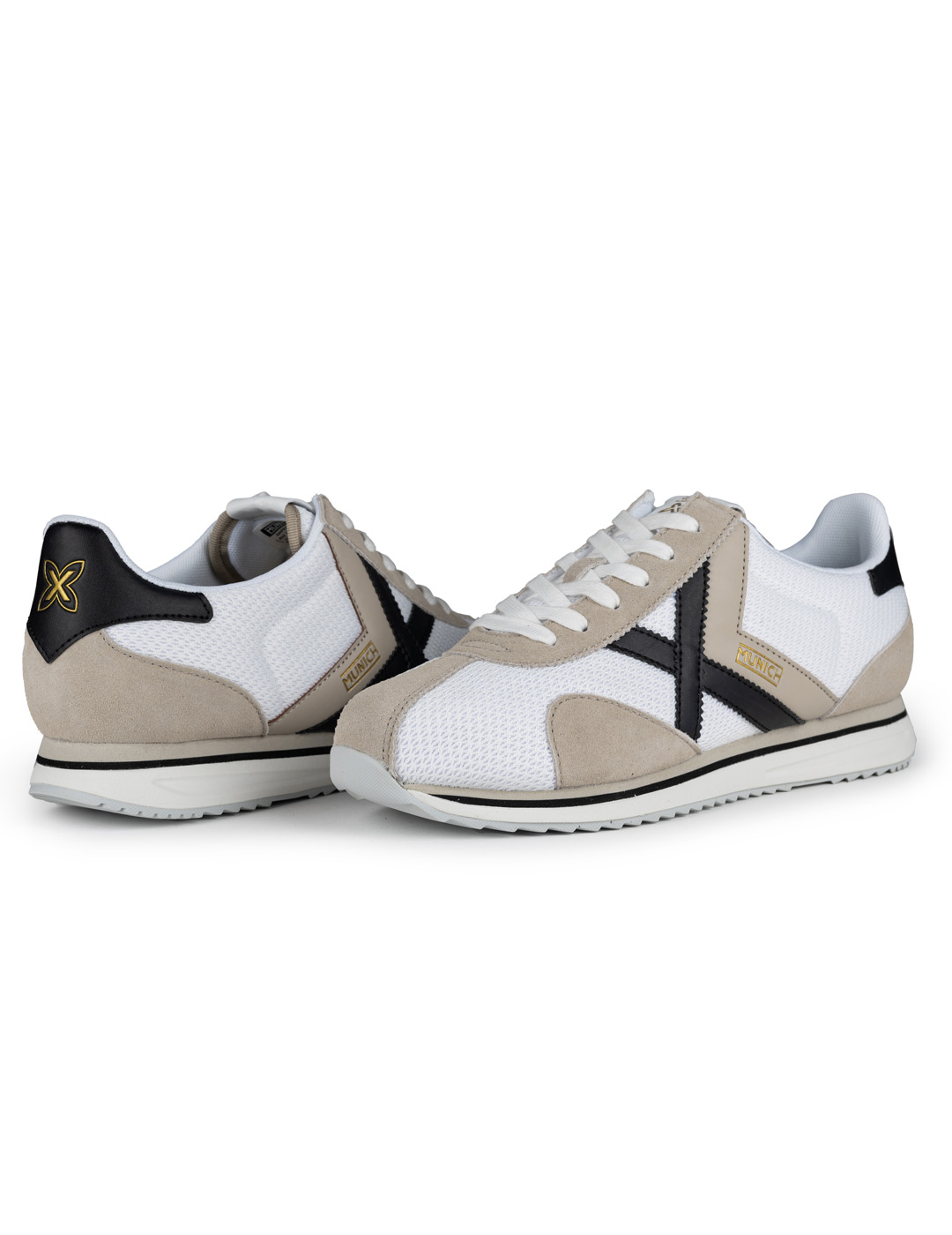 zapatilla munich hombre SAPPORO 179, blanco/marino/beige