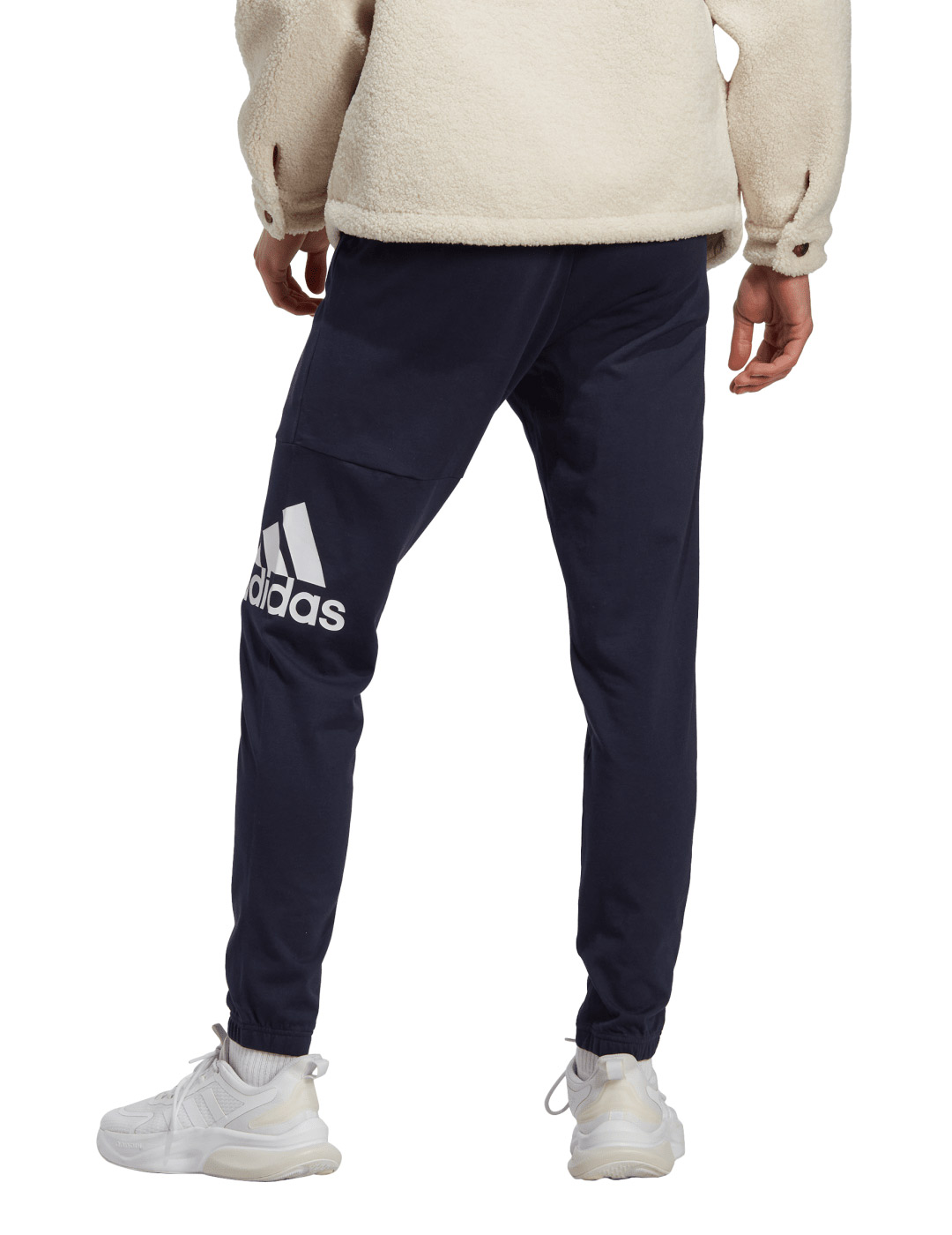 pantalón adidas hombre con goma en bajos algodón, marino