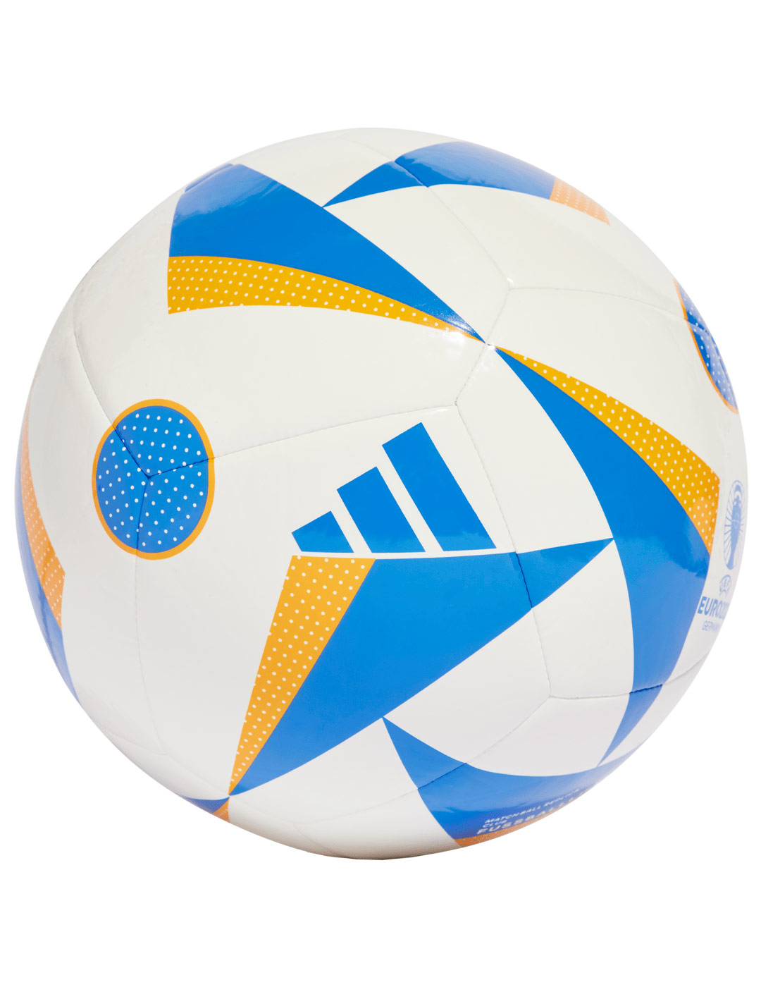 balón de fútbol adidas EURO24 CLB, blanco/naranja/azul