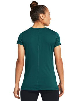camiseta mujer técnica manga corta under armour , verde