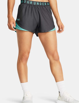 short running UNDER ARMOUR mujer, gris/verde