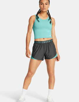 short running UNDER ARMOUR mujer, gris/verde