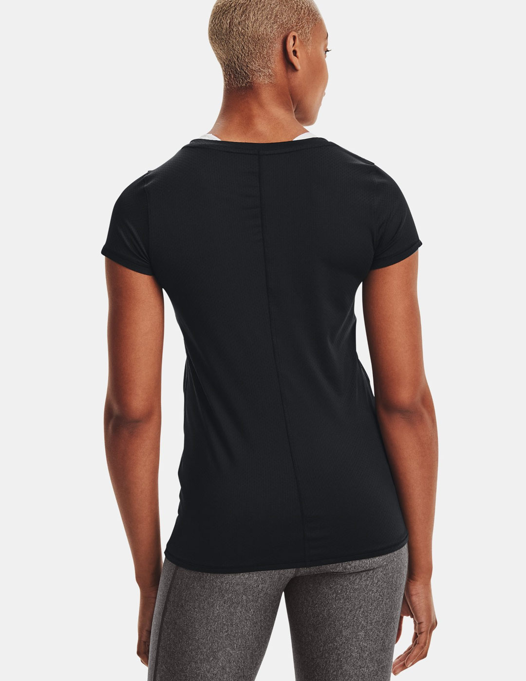 camiseta manga corta mesh UNDER ARMOUR mujer, negro