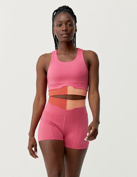 short born living yoga KALINDA, rosa/coral