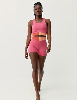 short born living yoga KALINDA, rosa/coral