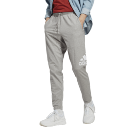 pantalón hombre adidas logo grande con puño, gris