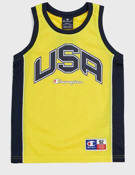 camiseta baloncesto champion amarillo/marino