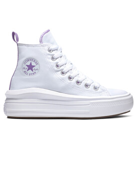 zapatilla converse mujer  MOVE HI, blanco