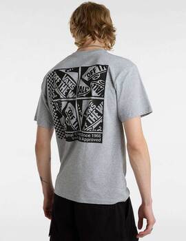 camiseta Vans manga corta TECH BOX gris