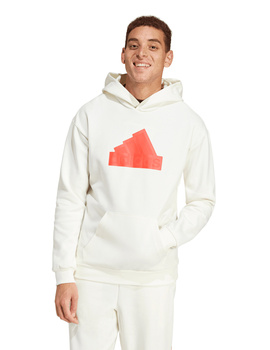 sudadera con capucha hombre adidas FI BOS, blanco/rojo