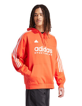 sudadera con capucha adidas hombre TIRO, naranja/blanco