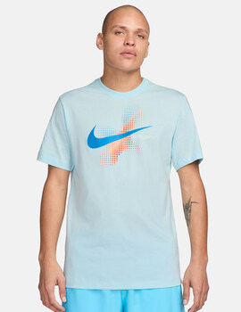 camiseta hombre nike, manga corta, azul