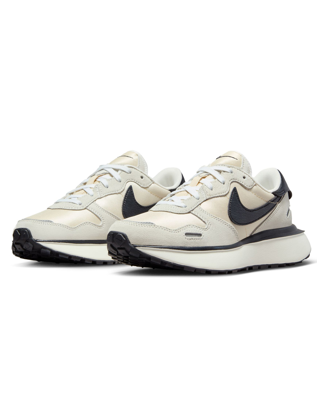 zapatilla mujer nike  PHOENIX WAFFLE, beige/negro