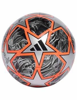 balón de fútbol champions adidas TRN FOIL, plata/negro/naranja