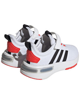 zapatilla adidas kid con velcro RACER TR23 blanco/negro