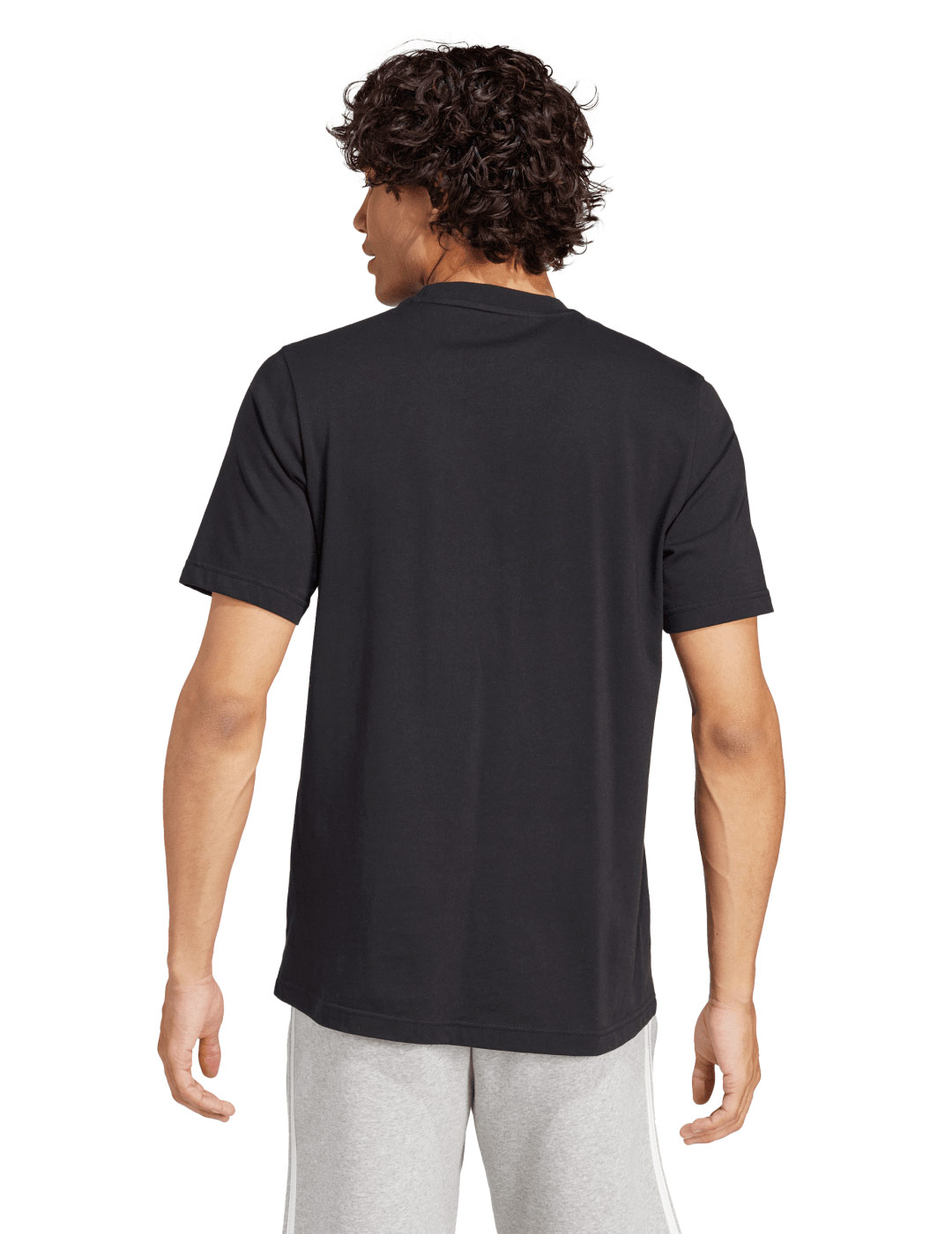 camiseta manga corta adidas hombre, negra