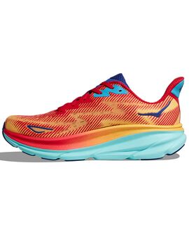 zapatilla running hombre Hoka CLIFTON 9, naranja/rojo