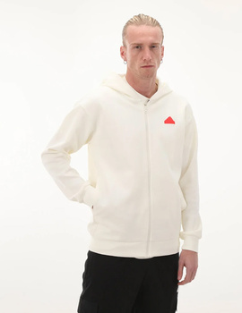 sudadera abierta adidas hombre, con capucha. blanco